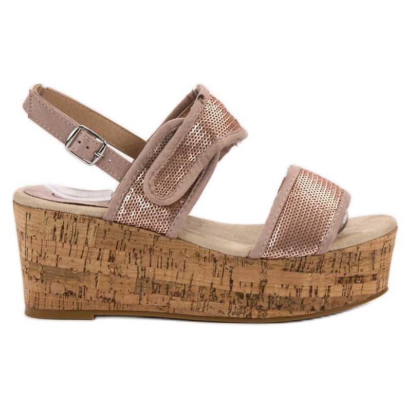 Kylie Sandali con velcro rosa