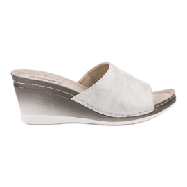 Goodin Sandali con zeppa bianca