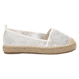 SHELOVET Espadrillas di pizzo bianca