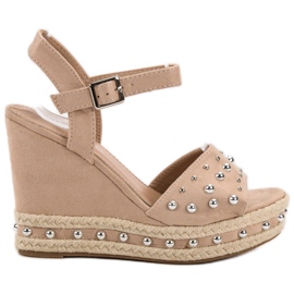 SHELOVET Sandali Con Strass marrone