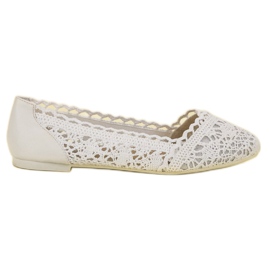 Coura Ballerine in pizzo bianco