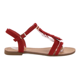 Queen Vivi Sandali Con Frange rosso