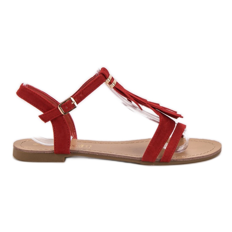Queen Vivi Sandali Con Frange rosso