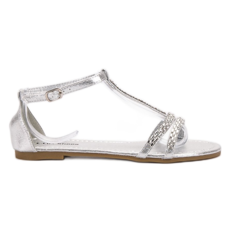 L. Lux. Shoes Sandali bassi grigio