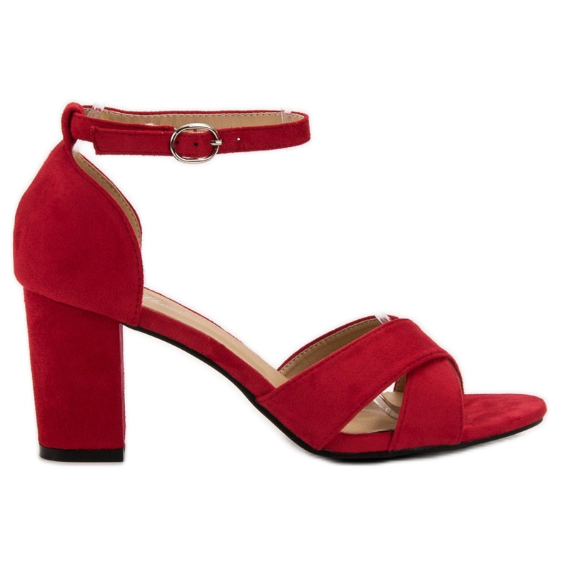 Best Shoes Sandali in pelle scamosciata rossi rosso
