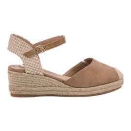 Kylie Espadrillas con zeppa beige