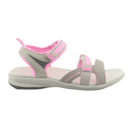 Sandali da bambina American Club HL12 grigi grigio rosa