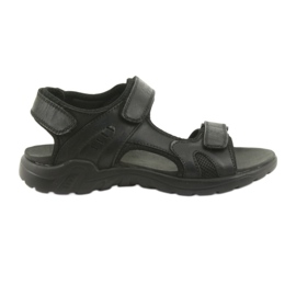 American Club Sandali sportivi americani in pelle nera CY11 nero