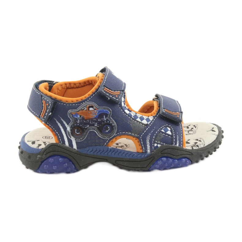 Sandali blu navy Monster Truck American Club HL18 arancia