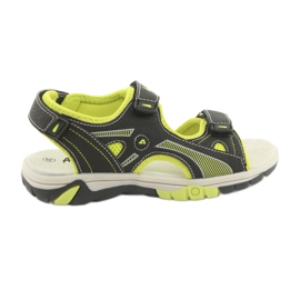 Sandali neri da bambino American Club RL22 nero verde
