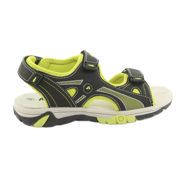 Sandali neri da bambino American Club RL22 nero verde