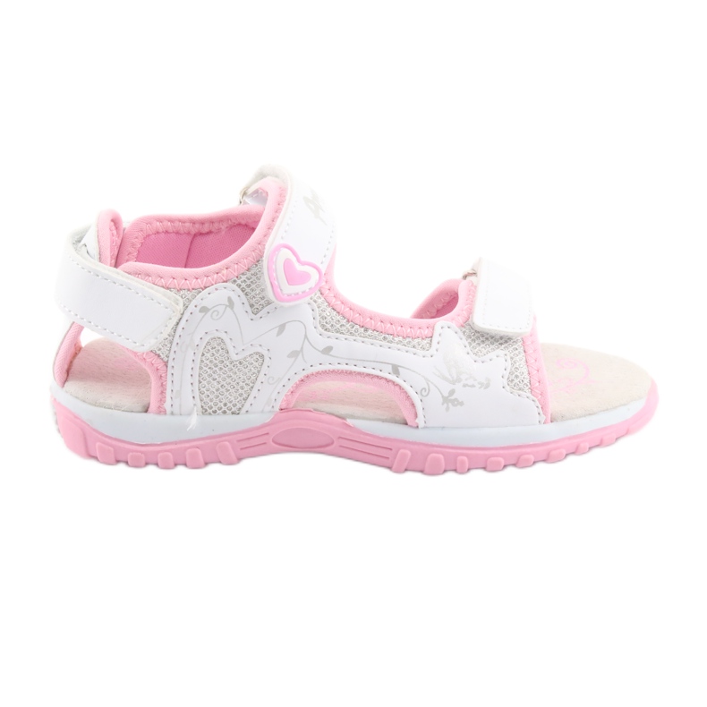 Sandali sportivi da bambina American Club bianca grigio rosa