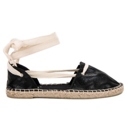 Cm Paris Espadrillas annodate nero