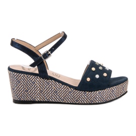 Aclys Sandali con zeppa casual blu blu navy