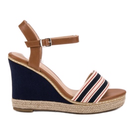 Primavera Sandali con zeppa casual blu blu navy