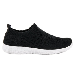 SHELOVET Calzature sportive in tessuto nero