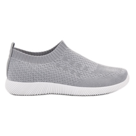 SHELOVET Calzature sportive in tessuto grigio