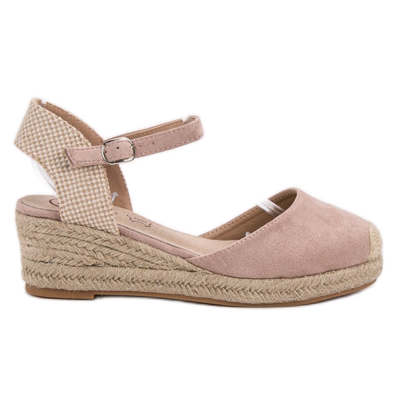 Kylie Espadrillas con zeppa rosa