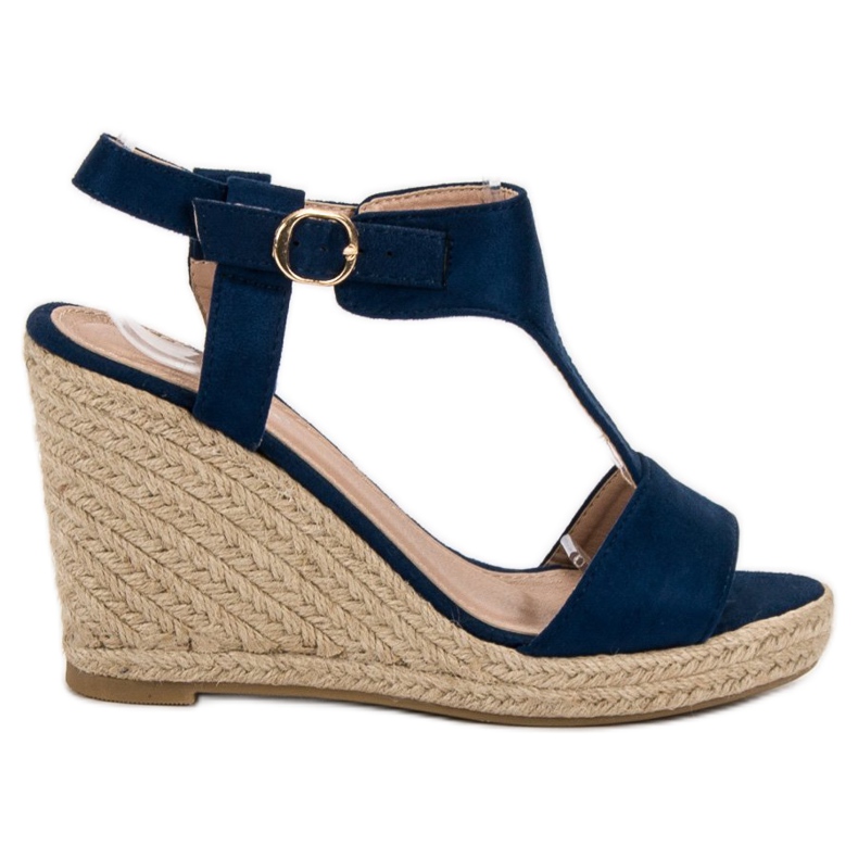 Anesia Paris Sandali con zeppa alla moda blu