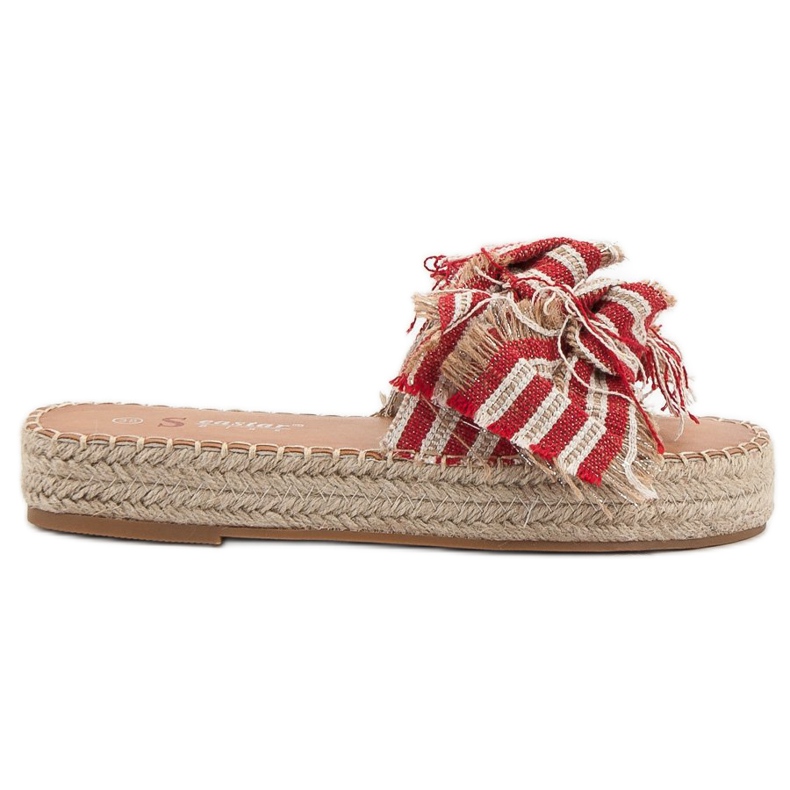 Seastar Pantofole a righe rosso