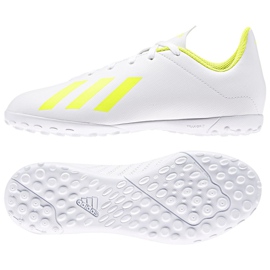 Scarpe da calcio Adidas X 18.4 Tf Jr BB9418 multicolore bianca