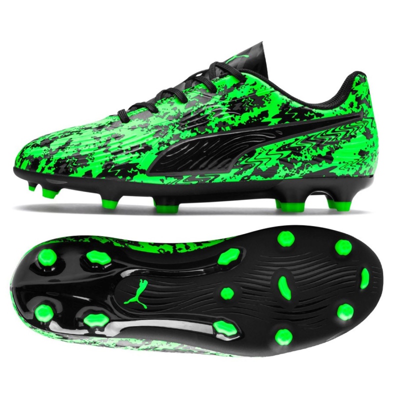 Scarpe da calcio Puma One 19.4 Fg Ag Jr 105501 03 multicolore verde