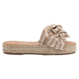 Seastar Pantofole a righe marrone
