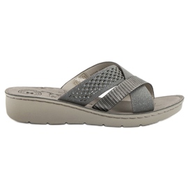 Evento Comode pantofole grigie grigio