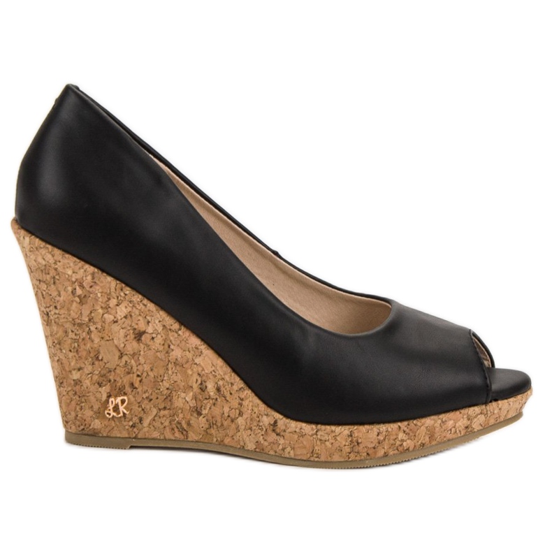Décolleté con zeppa Open Toe VICES nero