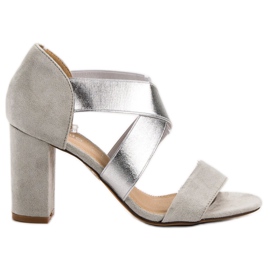 Evento Sandali slip-on con elastico grigio