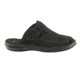 Pantofole da uomo leggere PU American Club CY05 fondo nero