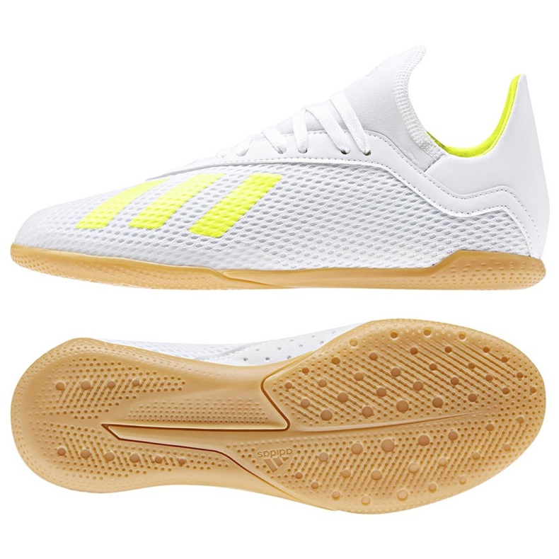 Scarpe indoor adidas X 18.3 In Jr BB9397 multicolore bianco