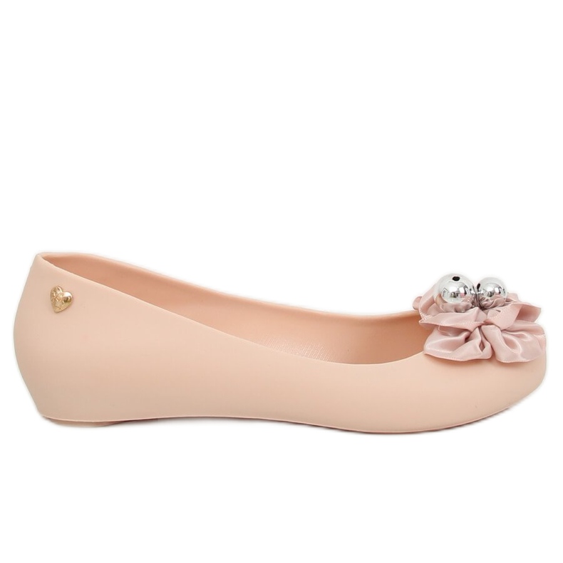 Ballerine meliski con fiocco rosa CK-86P Beige