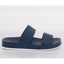 CK66P Pantofole blu navy blu con strisce di gomma