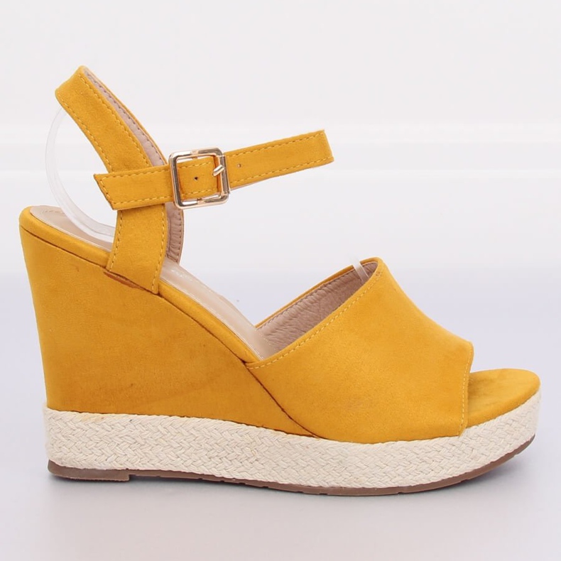 Sandali con zeppa FD-5M14 Yellow II-GAT giallo