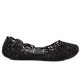 Ballerine in gomma nera QX-02 Black nero