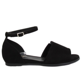 Nero MM-589 Ballerine nere a vista