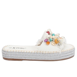Bianco JH80 Espadrillas in denim bianco multicolore