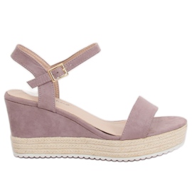 Sandali con zeppa viola espadrillas LY9109 Viola