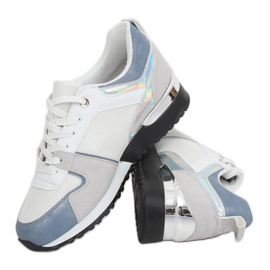 Scarpe sportive bianche B-01 BIANCO / BLU