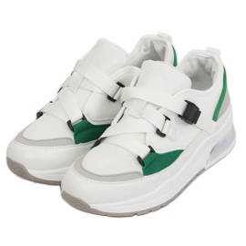 Scarpe sportive bianche 8801 bianche bianco verde