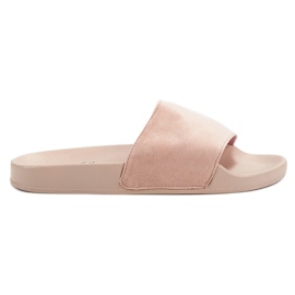 SHELOVET Pantofole sportive in pelle scamosciata rosa