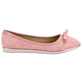 SHELOVET Ballerina Con Pizzo rosa