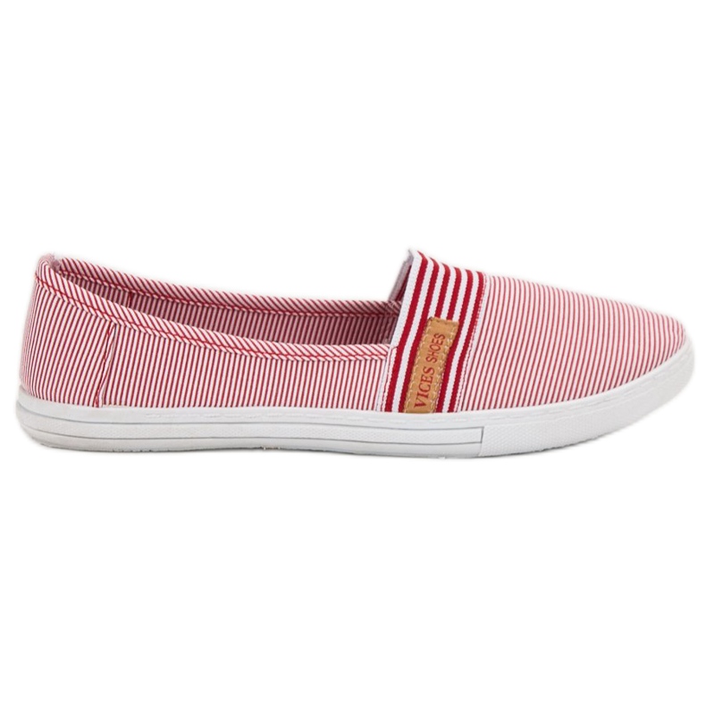 Comodi VICES Slipony bianca rosso
