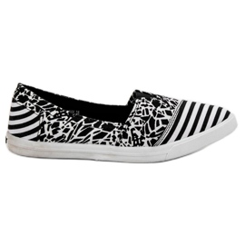 Sweet Shoes Slipon Con Motivo bianco nero