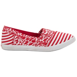 Sweet Shoes Slipon Con Motivo bianco rosso