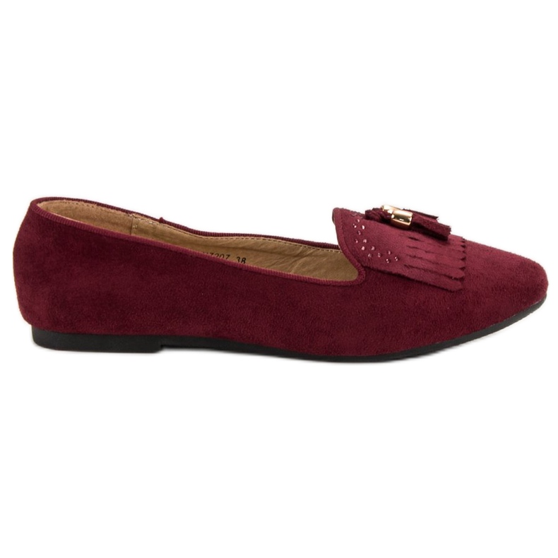 SHELOVET Mocassini con frange rosso