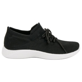SHELOVET Calzature sportive in tessuto nero