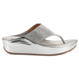 Kylie Sandali con zeppa grigio