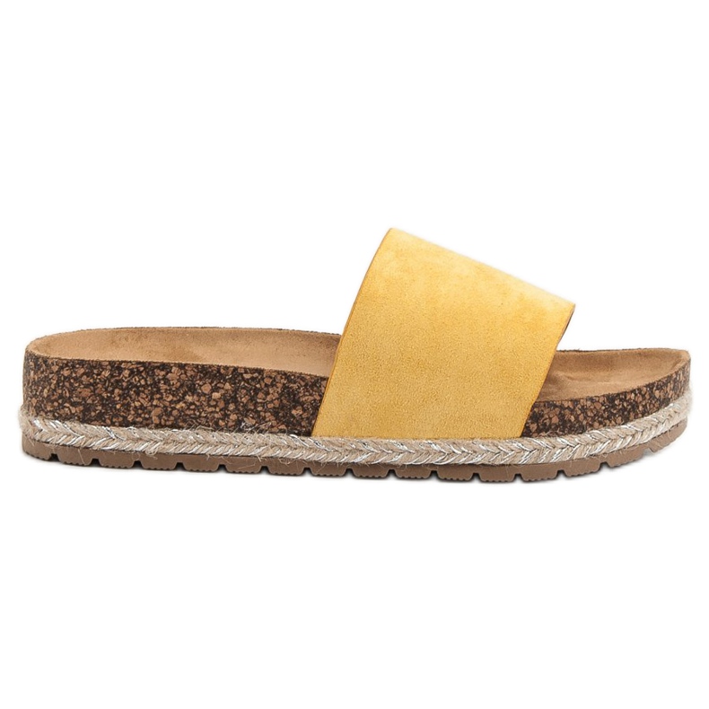 Bestelle Pantofole classiche in pelle scamosciata giallo